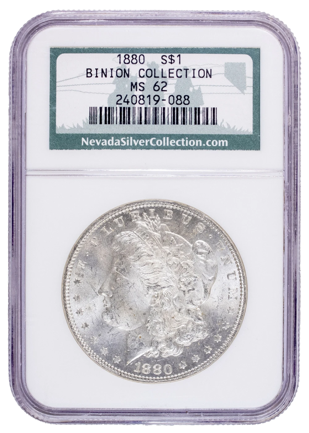 NGC MS-62 1880 Morgan Dollar