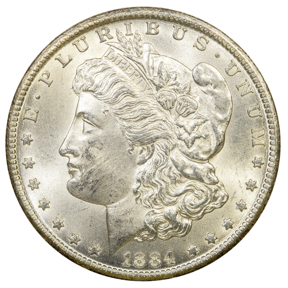 BU-60+ 1884-CC Morgan Dollar