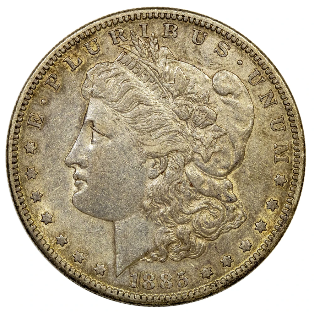 AU-50+ 1885-S Morgan Dollar