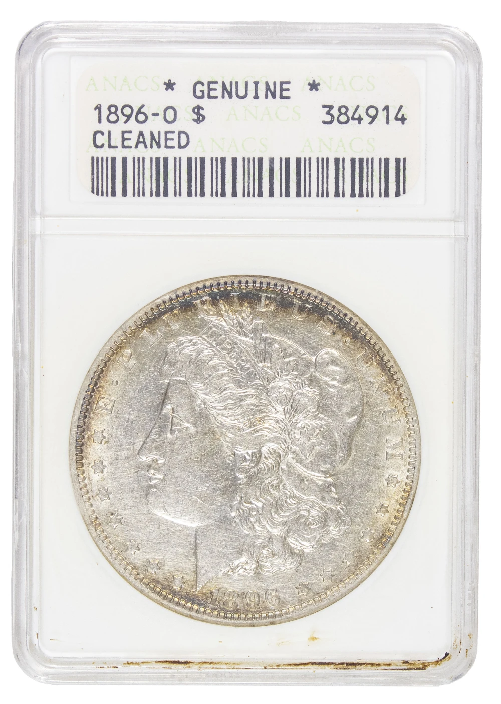 ANACS AU Details 1896-O Morgan Dollar