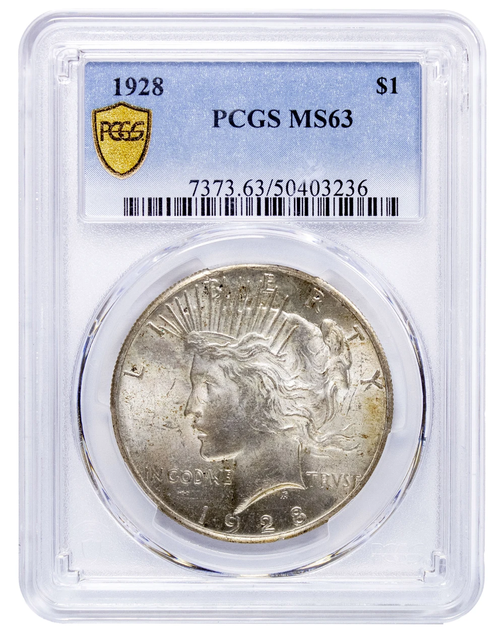 PCGS MS-63 Toned 1928 Peace Dollar