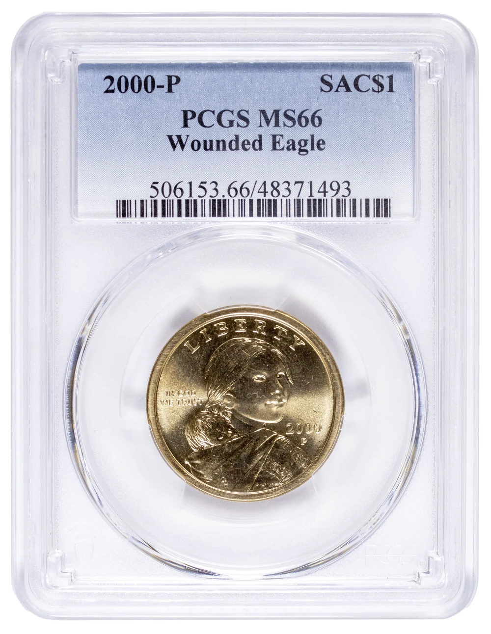 PCGS MS-66 2000 "Wounded Eagle" Sacagawea Dollar