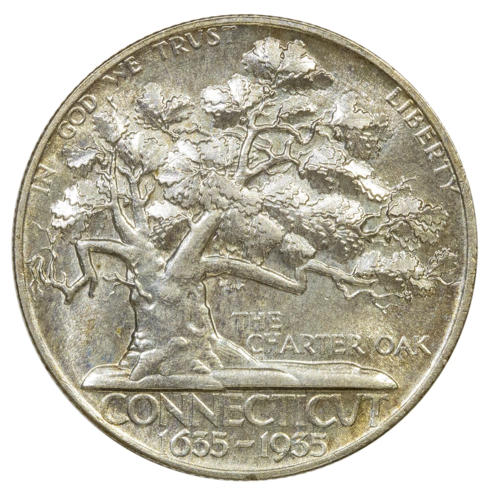 MS-60 or Finer 1935 Connecticut Half Dollar