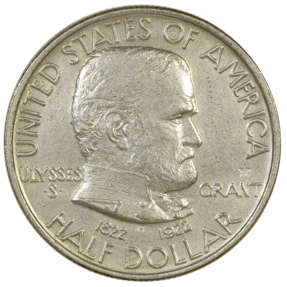 Unc Details 1922 Grant with Star Half Dollar