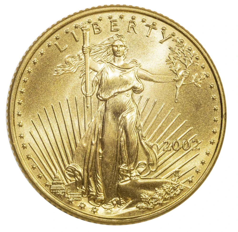 Gem BU 2002 1/4 Ounce Gold Eagle