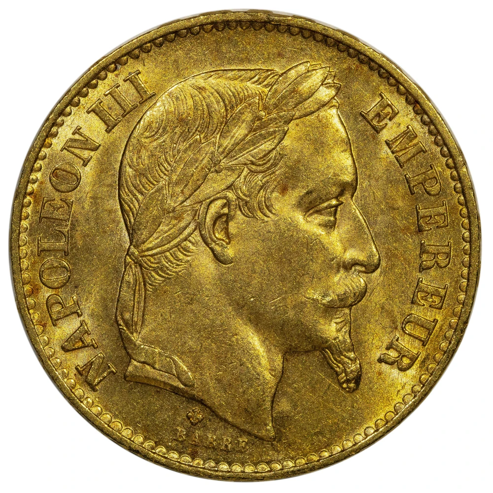 France. BU-60+ 1870 Gold 20 Francs