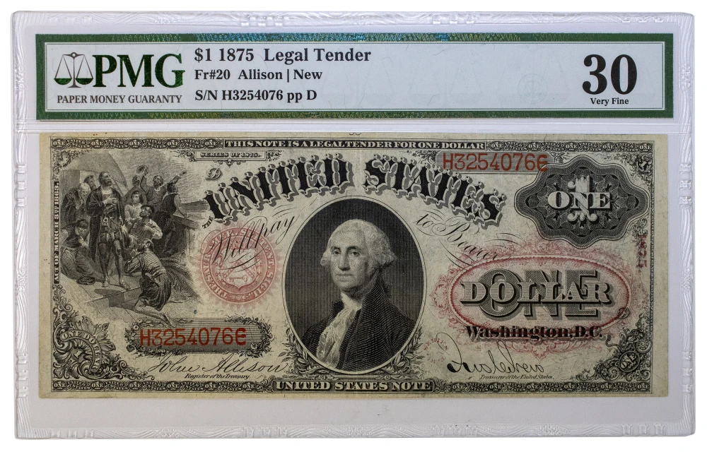PMG VF-30 1875 Legal Tender $1 Note