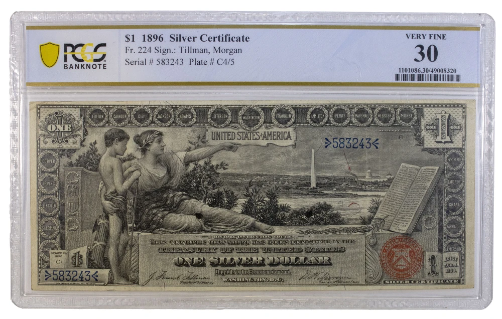 PCGS VF-30 1896 Educational Note $1