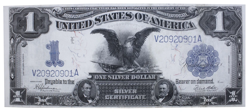 AU 1899 Black Eagle Silver Certificate $1 Note
