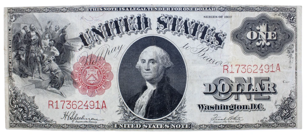 EF 1917 Legal Tender $1 Note