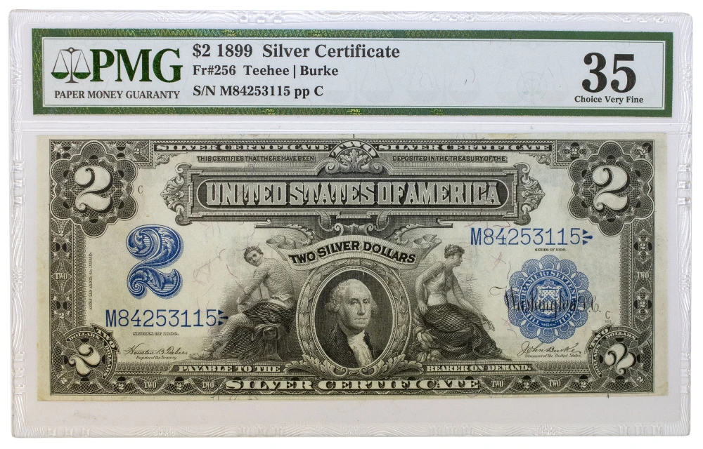 PMG VF-35 1899 $2 Silver Certificate