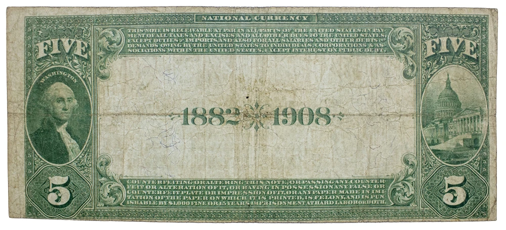 New Hampshire. Fine to VF 1882 Date Back $5 Note 