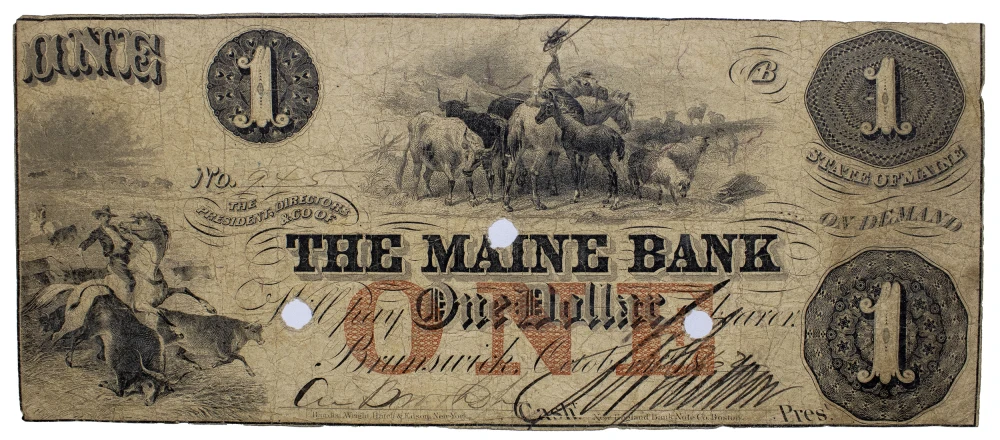 Maine. Brunswick. The Maine Bank $1