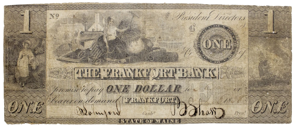 Maine. Frankfort. The Frankfort Bank $1