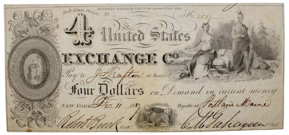 Maine. Portland. U.S. Exchange Co. $4
