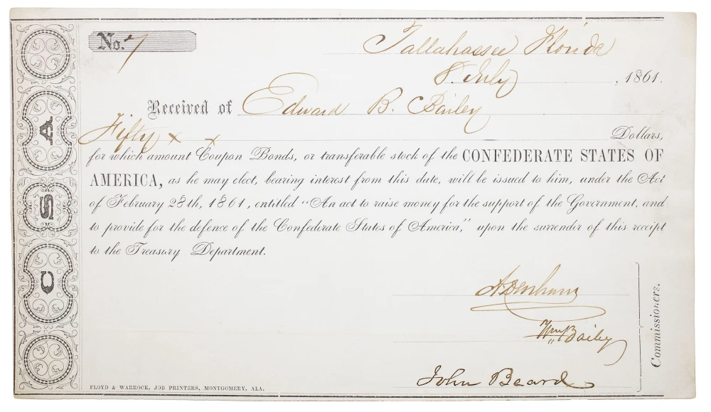 Confederate and Related Deposit Slips