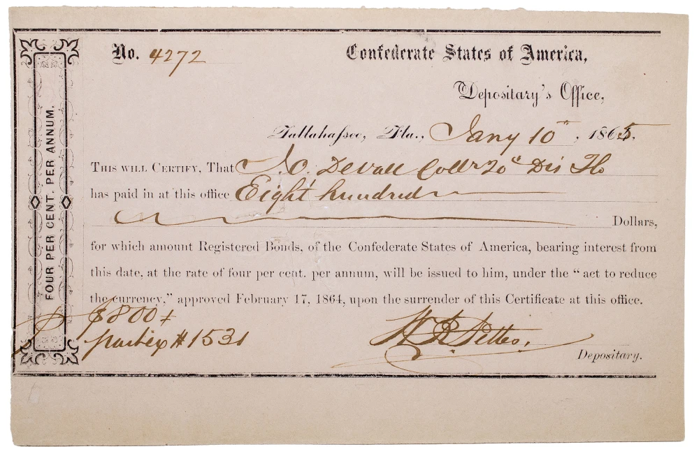 Confederate and Related Deposit Slips