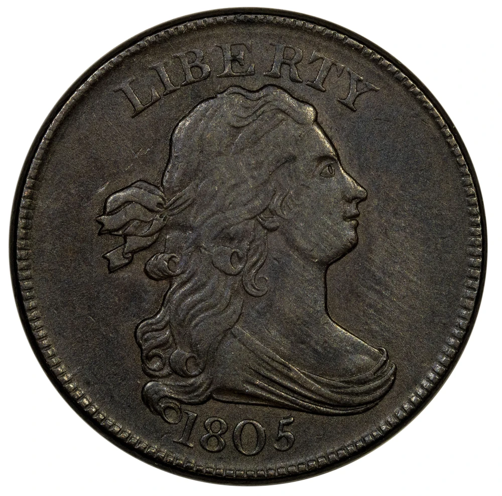 EF-45 or Finer 1805 Half Cent