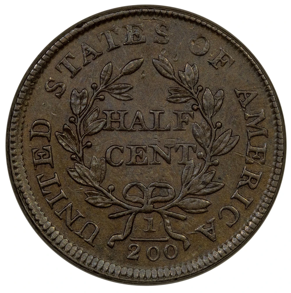 AU-50 1805 Half Cent