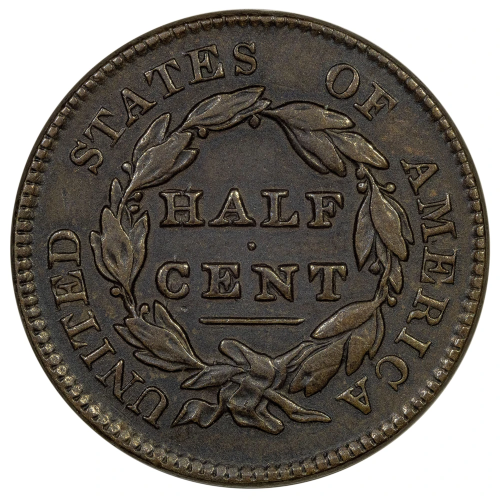 EF-40 1829 Half Cent