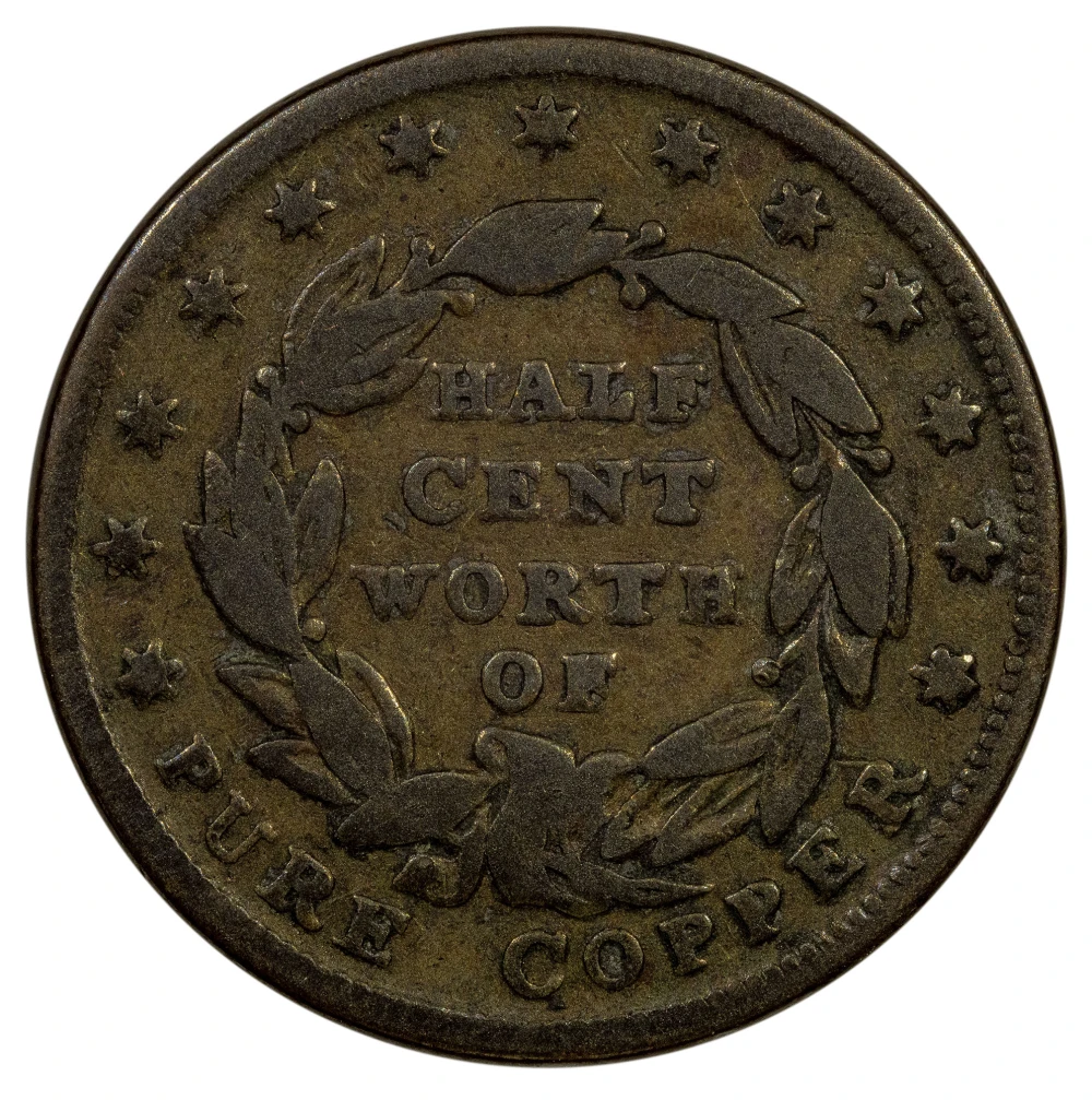 VG-F-10 1837 Half Cent Token