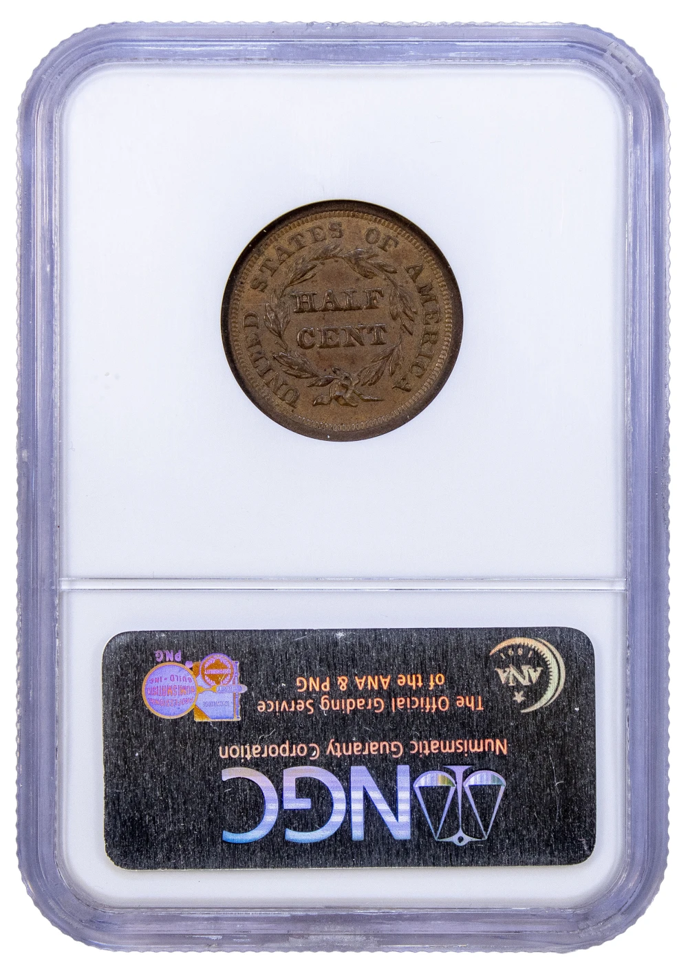 NGC MS-62 BN 1851 Half Cent