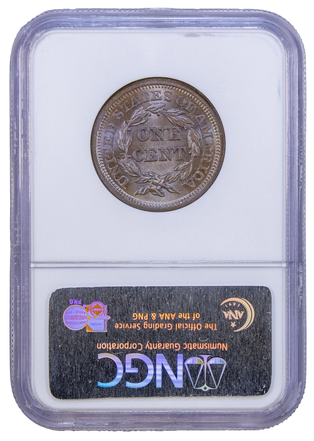 Impressive NGC MS-65 BN 1855 Upright 5 Large Cent