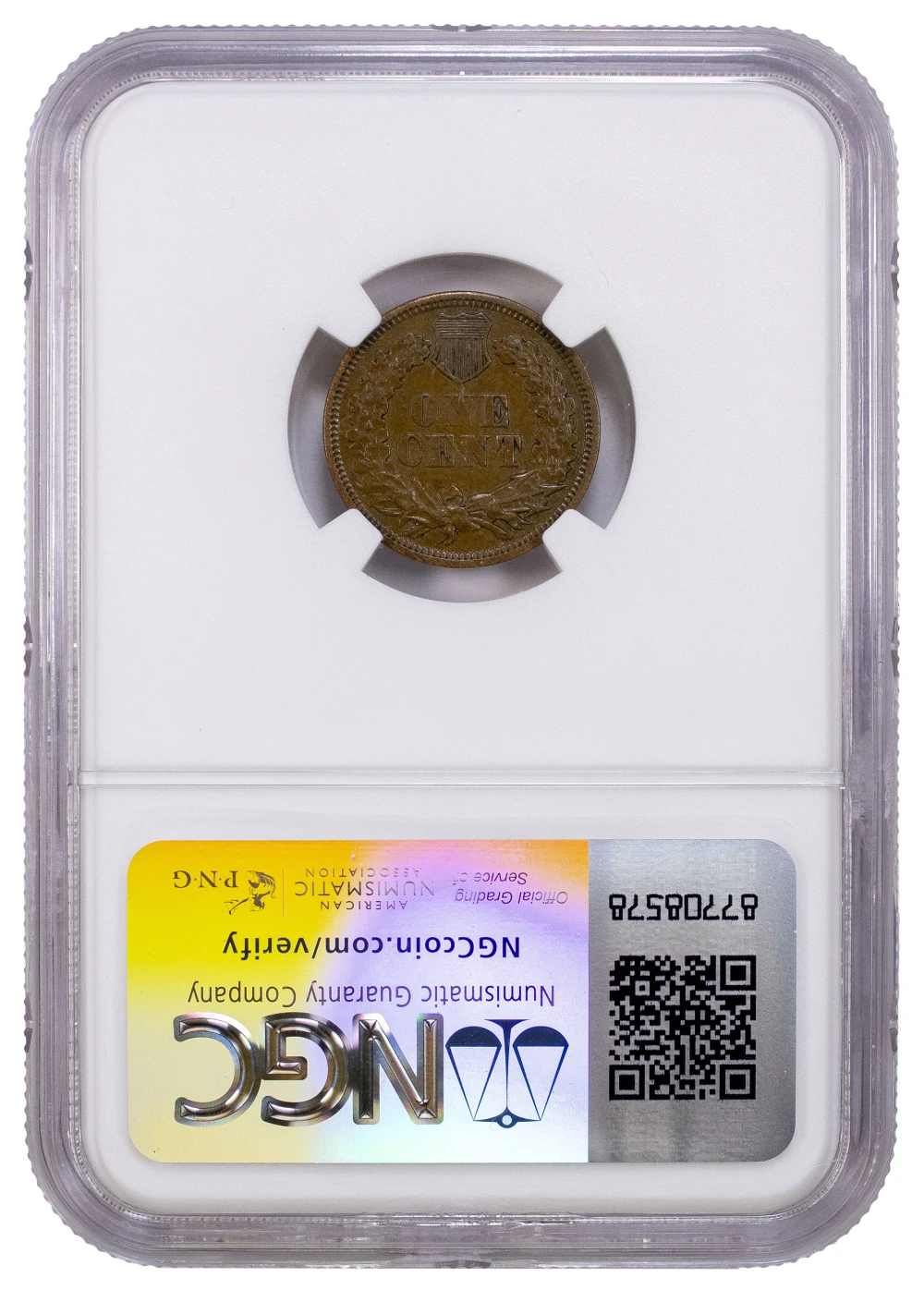 NGC AU-58 1871 Indian Cent