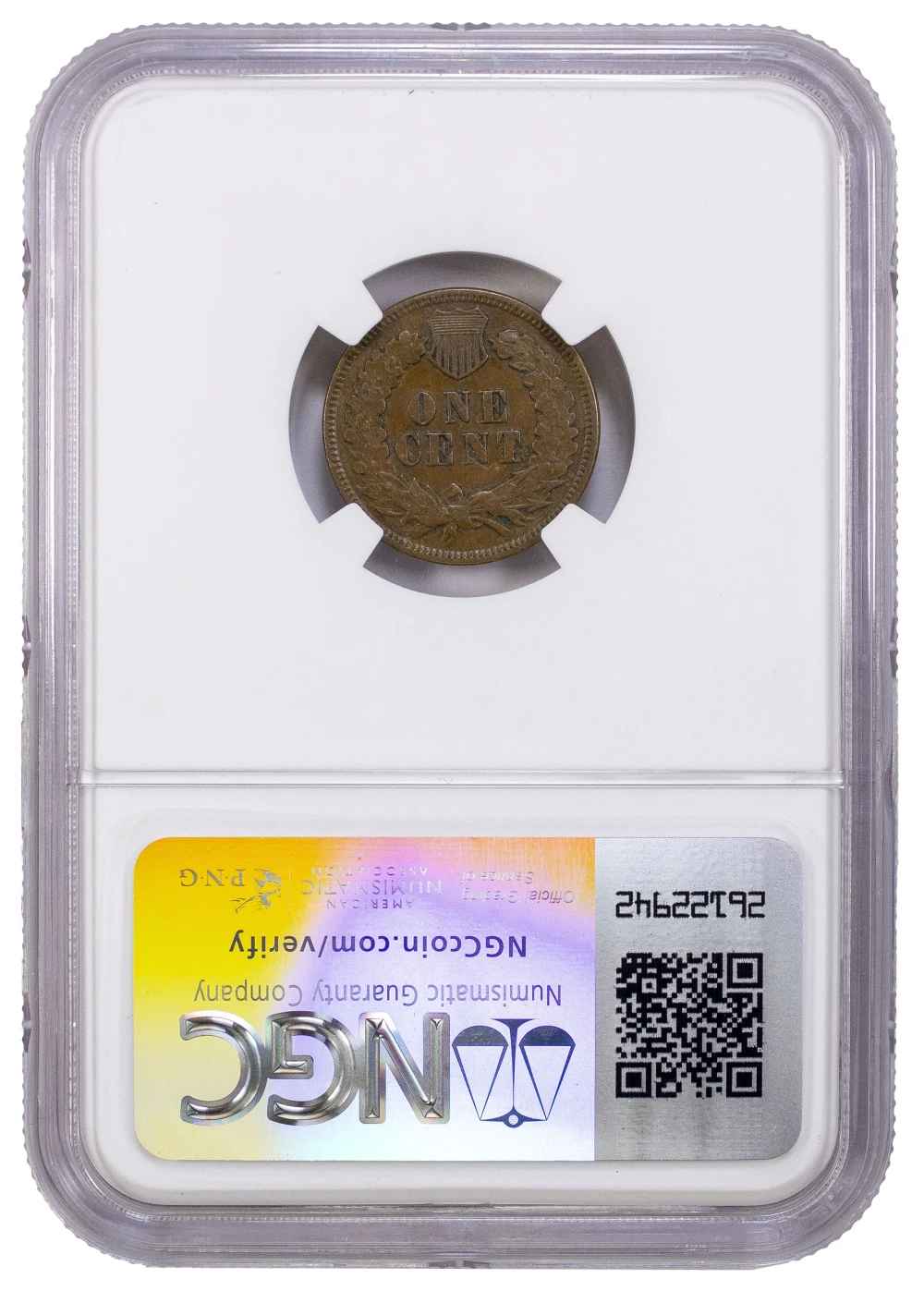 NGC AU-53 1872 Indian Cent