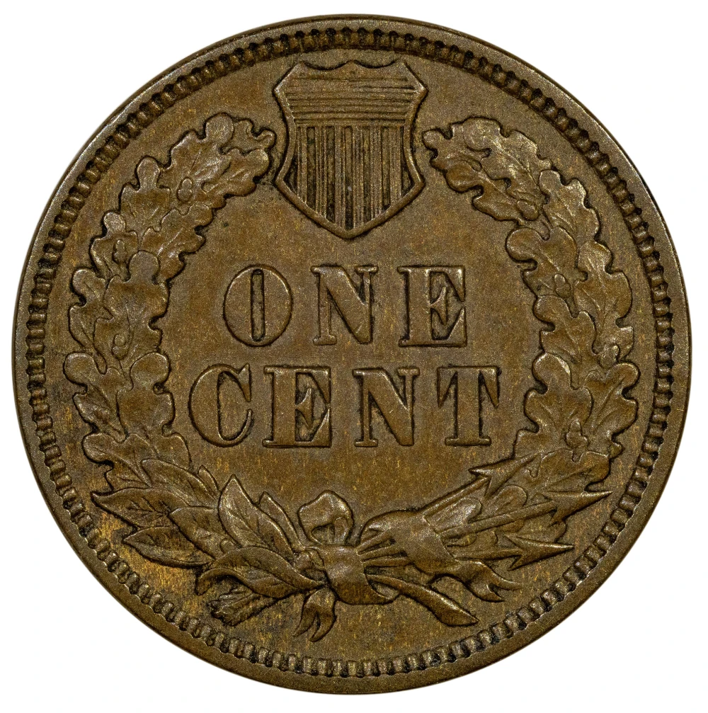 AU-58 1873 Close 3 Indian Cent