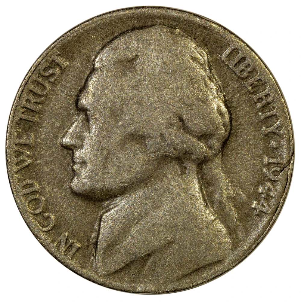 1944 Henning Counterfeit Jefferson Nickel