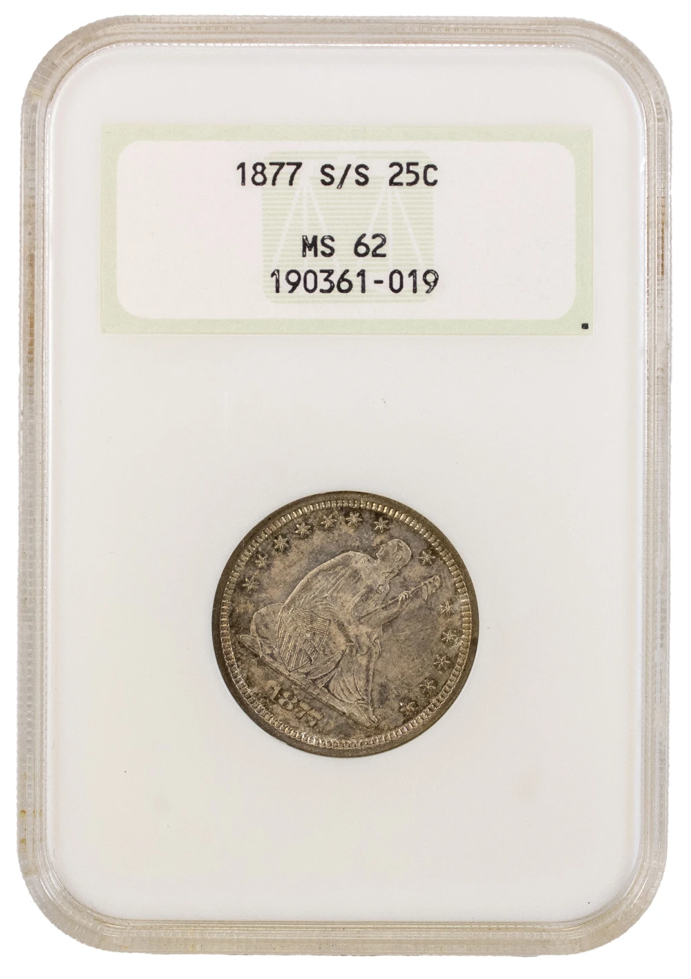NGC MS-62 1877-S/S Seated Quarter