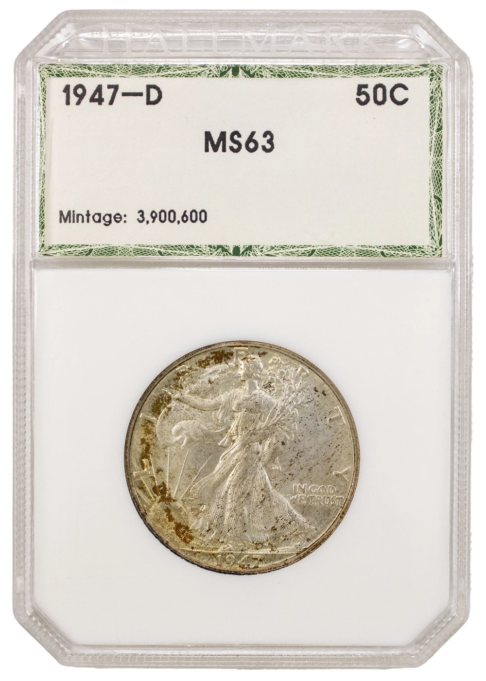 Hallmark MS-63 1947-D Walking Liberty Half Dollar