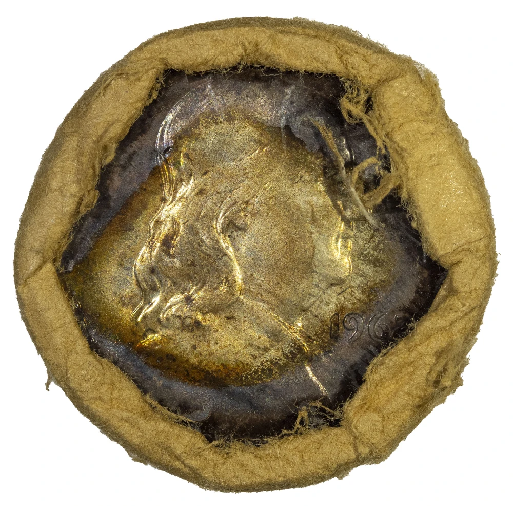 Bank Wrapped Roll Of 1962-D Franklin Halves