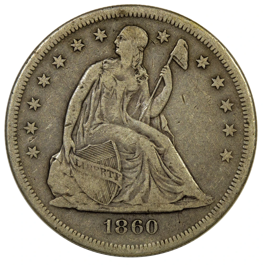 VF-20 1860-O Liberty Seated Dollar