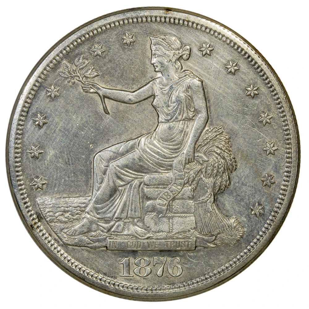 AU Details 1876-S Trade Dollar