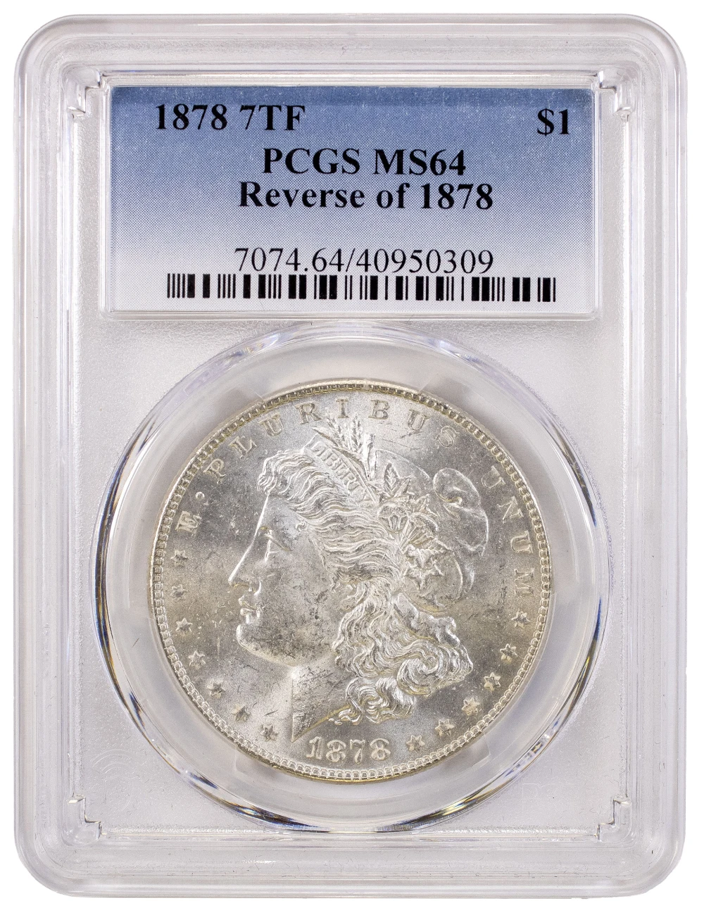 PCGS MS-64 1878 7TF Morgan Dollar