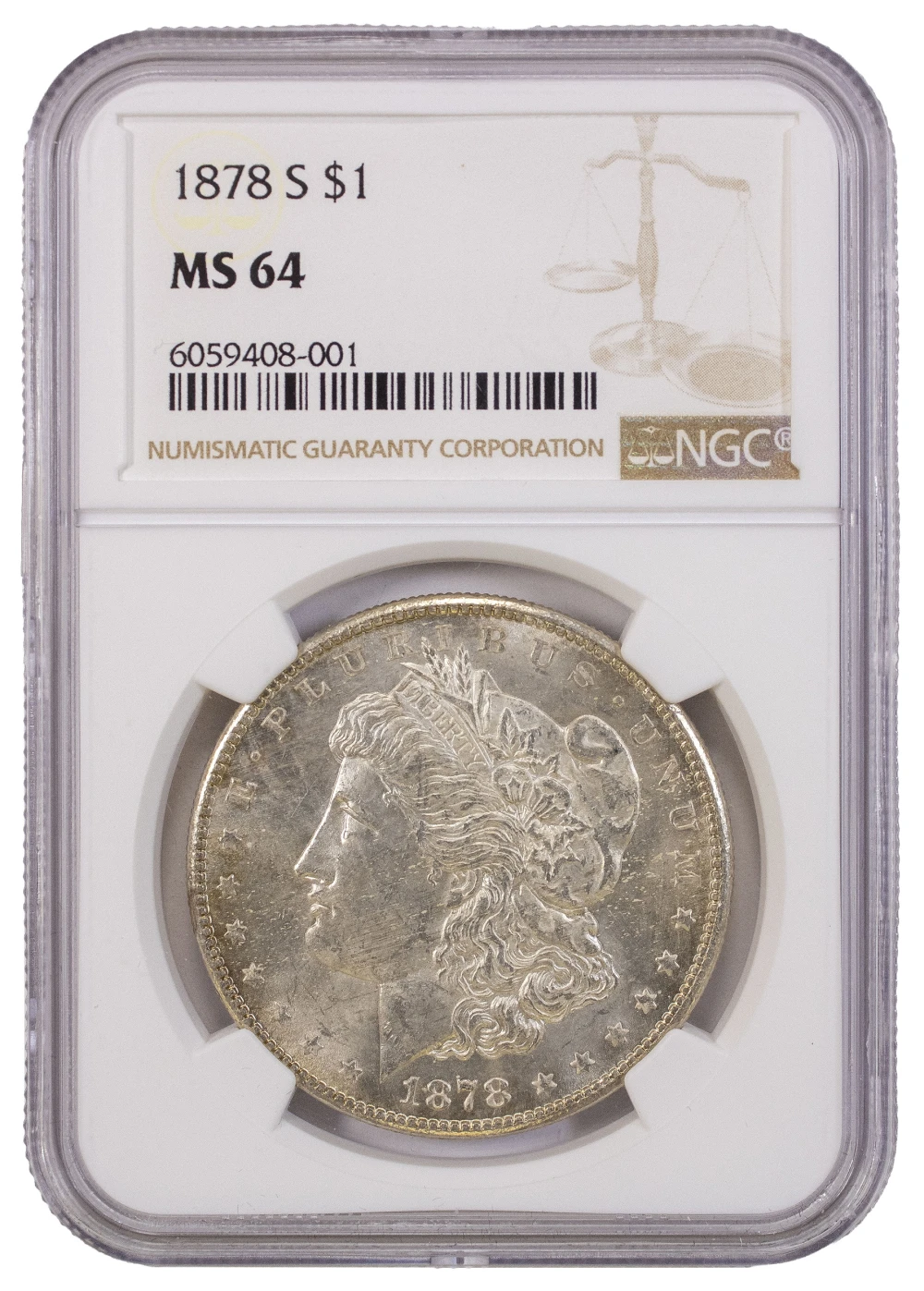 NGC MS-64 1878-S Morgan Dollar