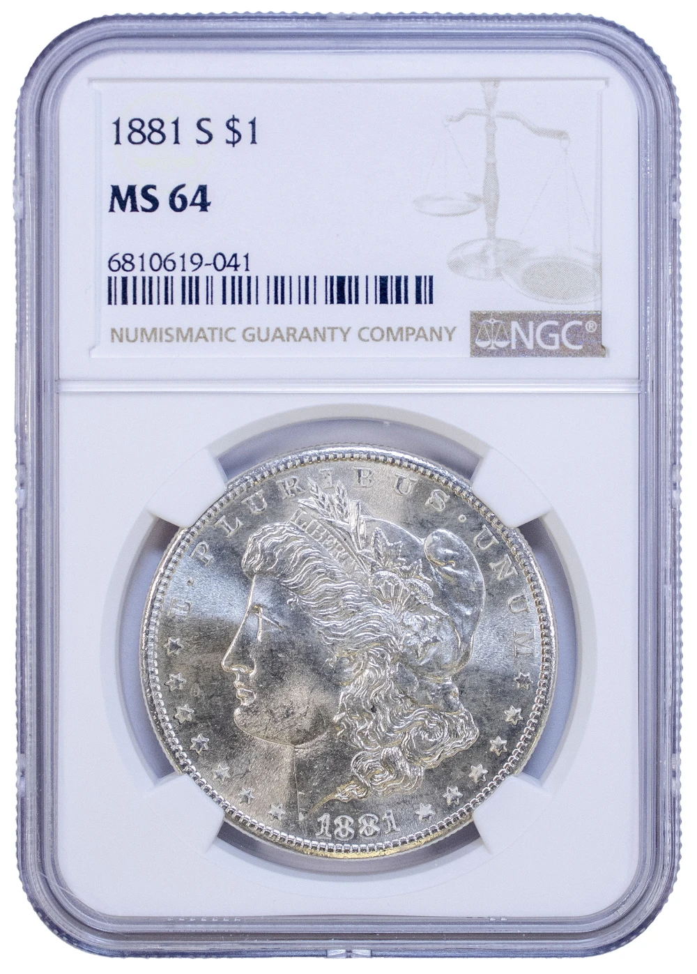 NGC MS-64 1881-S Morgan Dollar