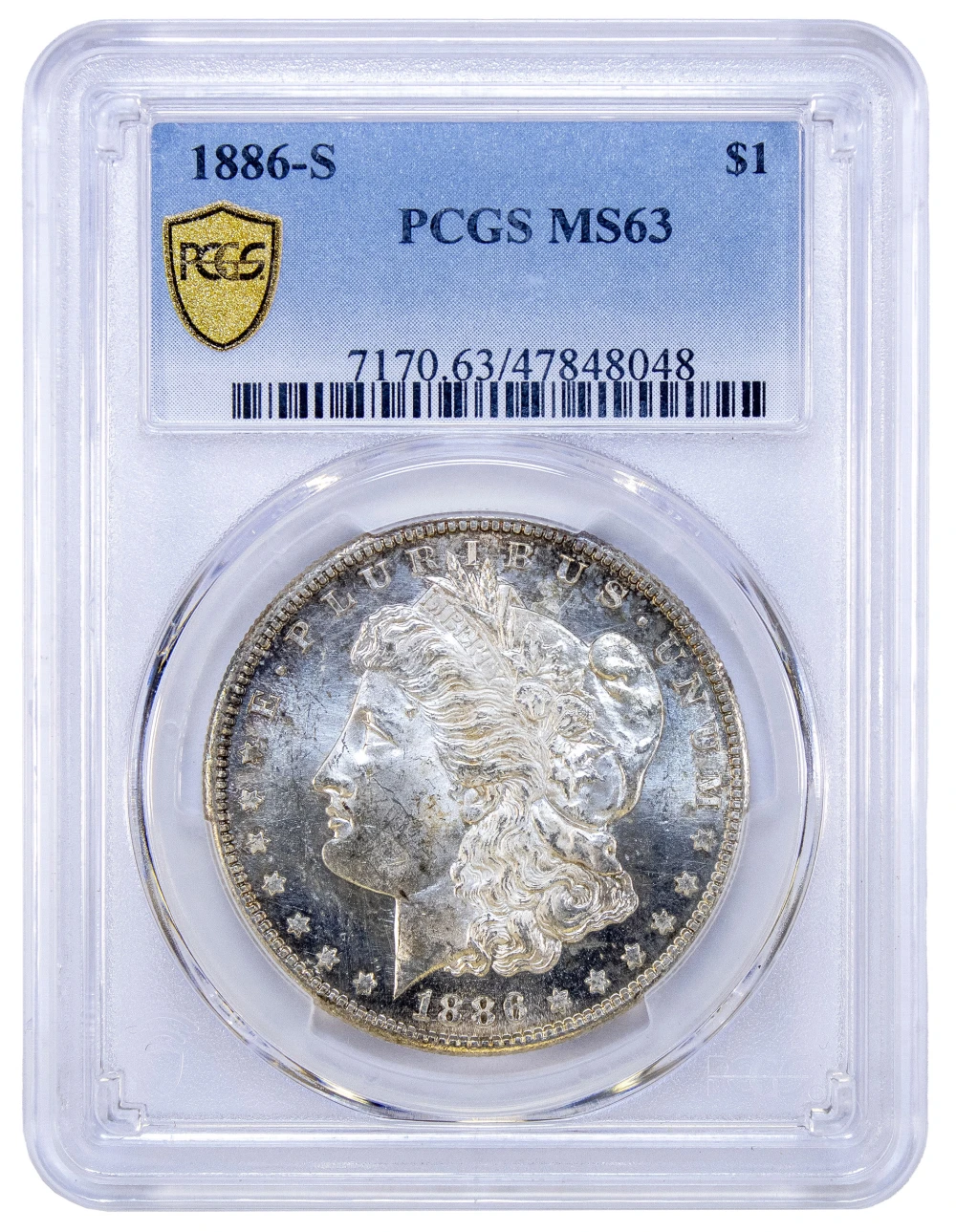 PCGS MS-63 1886-S Morgan Dollar