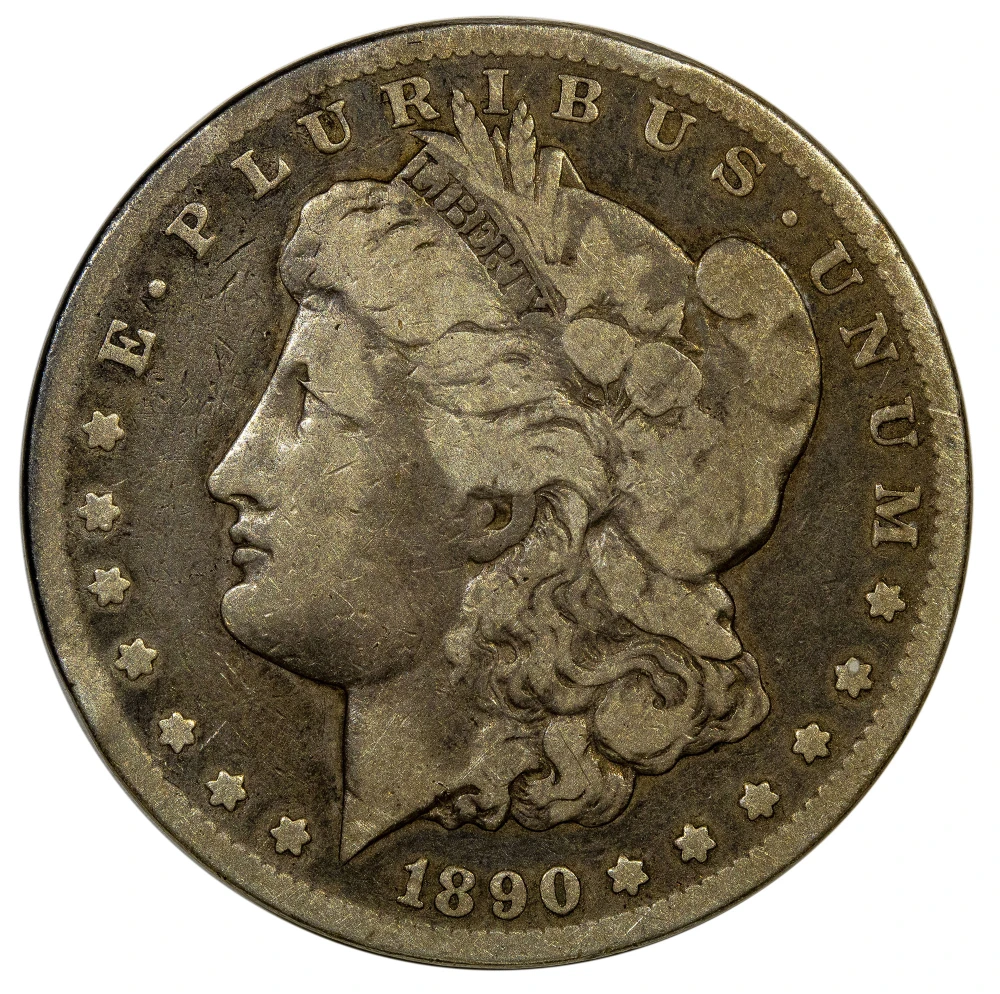 VG-F-10 Details 1890-CC Morgan Dollar