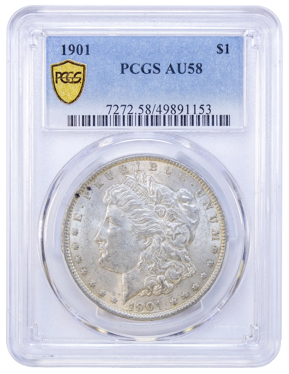 PCGS AU-58 1901 Morgan Dollar