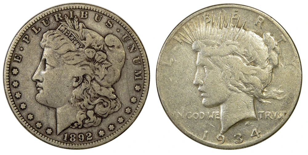 Fine-12 San Francisco Mint Silver Dollar Duo