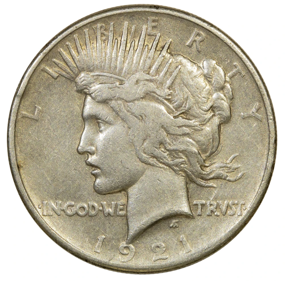 VF+ 1921 Peace Dollar