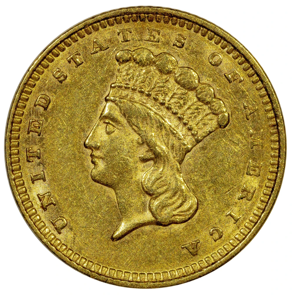 AU-58 1862 Gold Dollar
