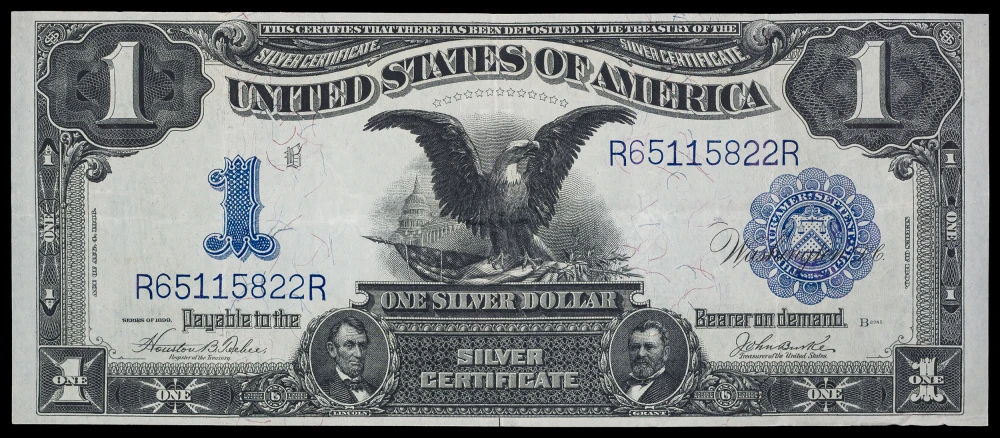 AU 1899 Black Eagle Silver Certificate $1