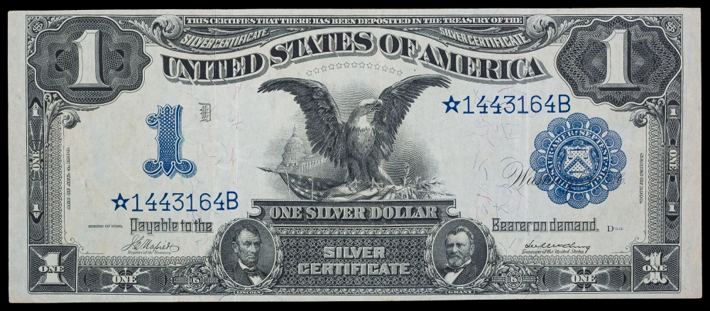 VF to EF 1899 Black Eagle $1 Star Note
