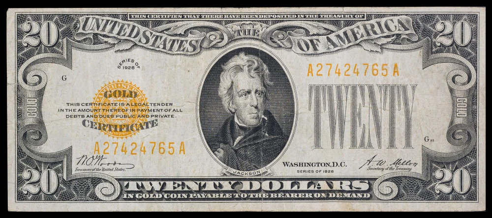 VF 1928 $20 Gold Certificate