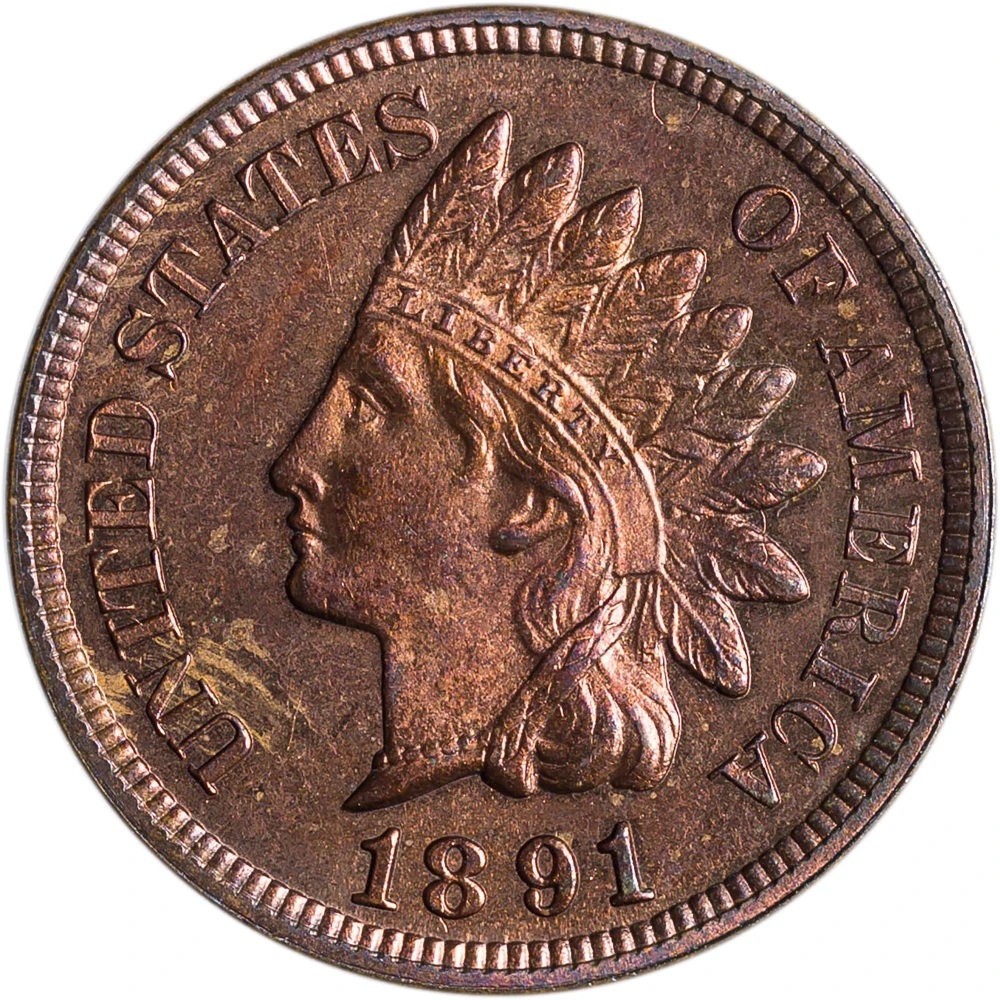 Choice Proof-64 RB 1891 Indian Cent