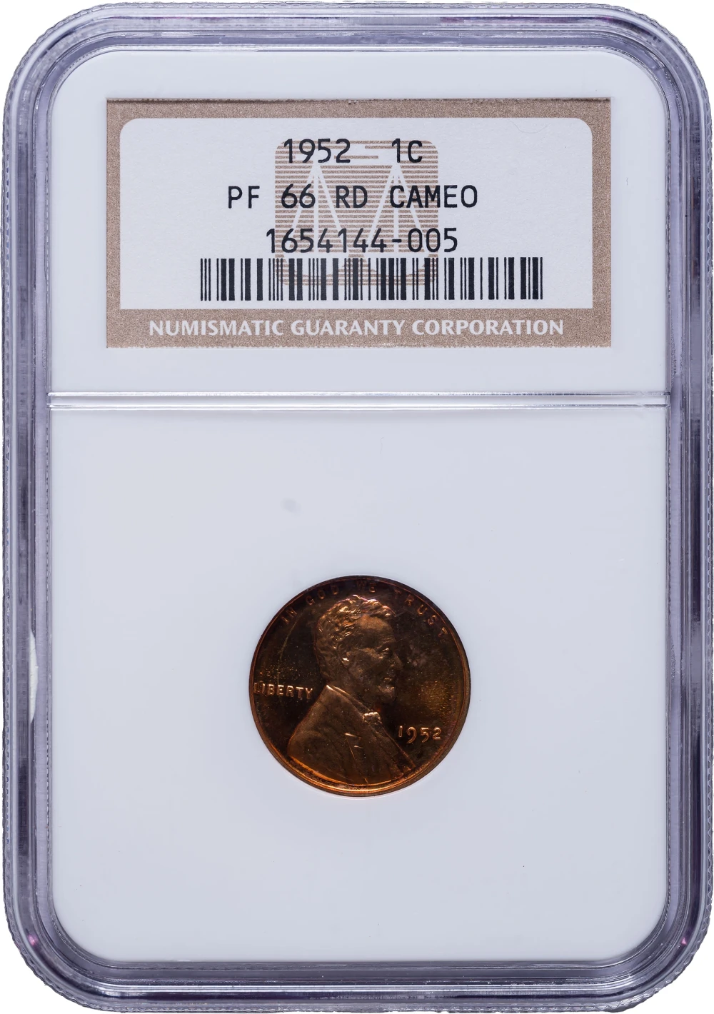 NGC Proof-66 RD CAMEO 1952 Lincoln Cent
